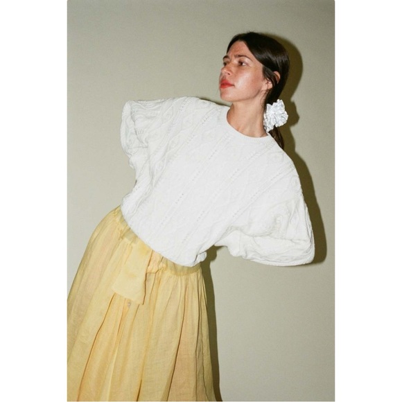 Maryam Nassir Zadeh White Crew Neck Sweater - Picture 1 of 13